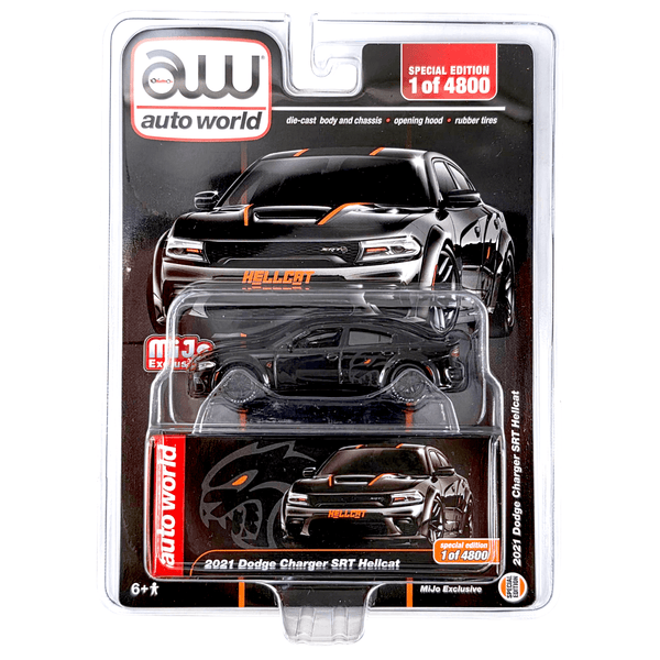 Auto World - 2021 Dodge Charger SRT Hellcat Custom - Black - Top CollectiblesDiecastAuto World