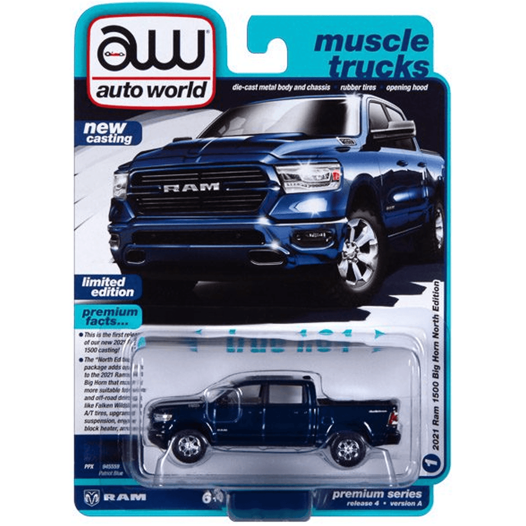 Auto World - 2021 Ram 1500 Big Horn North Edition - 2023 Muscle Trucks Series - Top CollectiblesDiecastAuto World