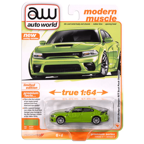 Auto World - 2023 Dodge Charger R/T Scat Pack Swinger - 2025 Modern Muscle Series - Top CollectiblesDiecastAuto World