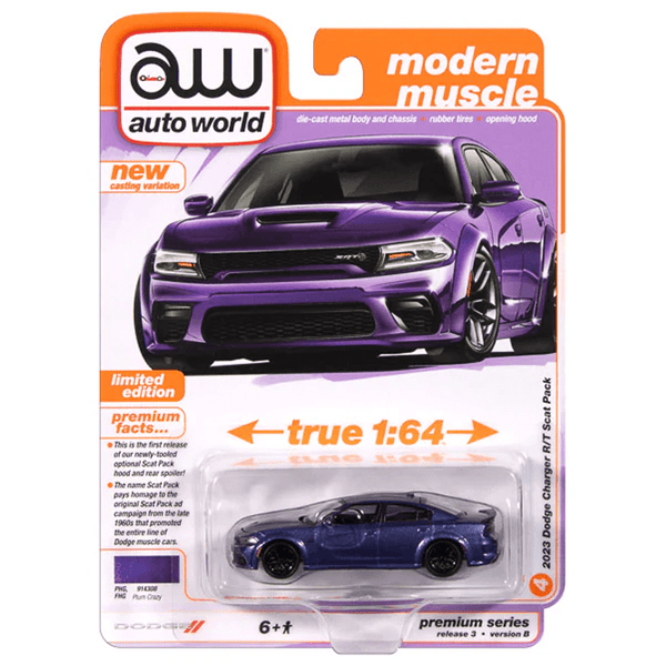 Auto World - 2023 Dodge Charger R/T Scat Pack Swinger - 2025 Modern Muscle Series - Top CollectiblesDiecastAuto World
