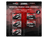 Tarmac Works - Toyota Sprinter Trueno AE86 Widebody by Jon Sibal with Trading Card – White *Pre-Order*