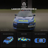 Time Micro - Mitsubishi Lancer Evolution X British Police Car