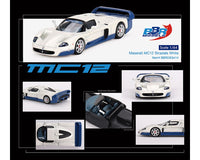 BBR Models - Maserati MC12 - Stradale White - Top CollectiblesDiecastBBR Models