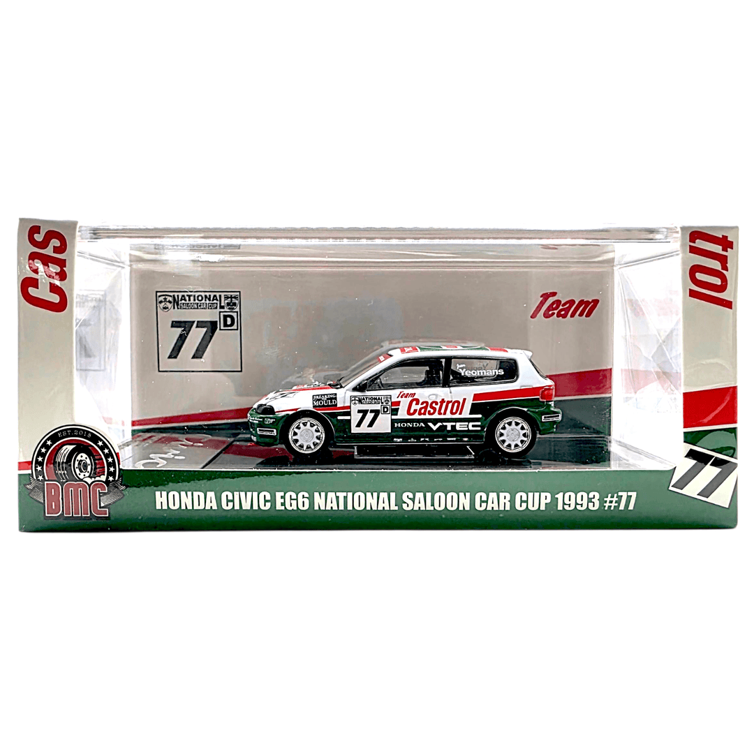 BM Creations - Honda Civic EG6 Castrol 77 National Saloon Car Cup 1993 *Hong Kong Toycar Salon 2025 Exclusive Model* - Top CollectiblesDiecastBM Creations