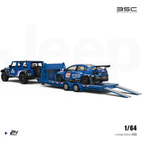 BriScale Micro - Jeep Wrangler & Subaru WRX STi Trailer Set w/ Figures - Top CollectiblesDiecastBriScale Micro