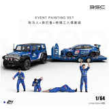 BriScale Micro - Jeep Wrangler & Subaru WRX STi Trailer Set w/ Figures - Top CollectiblesDiecastBriScale Micro