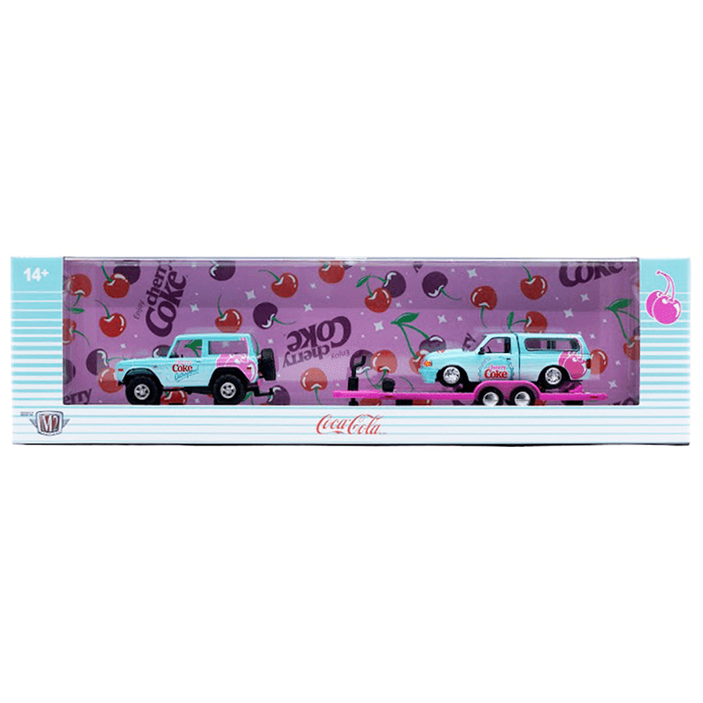 M2 Machines - 1976 Ford Bronco &amp; 1995 Ford Ranger XLT - 2026 Auto-Haulers Coca-Cola Series