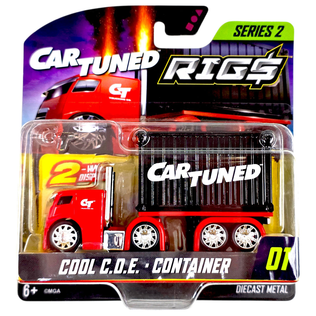 CarTuned - Cool C.O.E. Container (Black & Red) - 2026 Rigs Series 2 - Top CollectiblesDiecastMGA