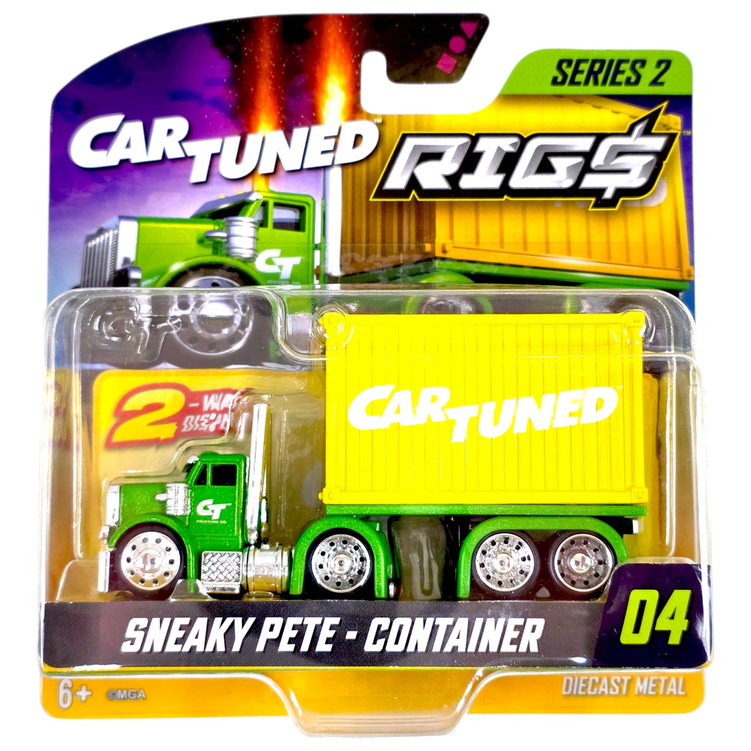 CarTuned - Sneaky Pete Container (Green & Yellow) - 2026 Rigs Series 2 - Top CollectiblesDiecastMGA