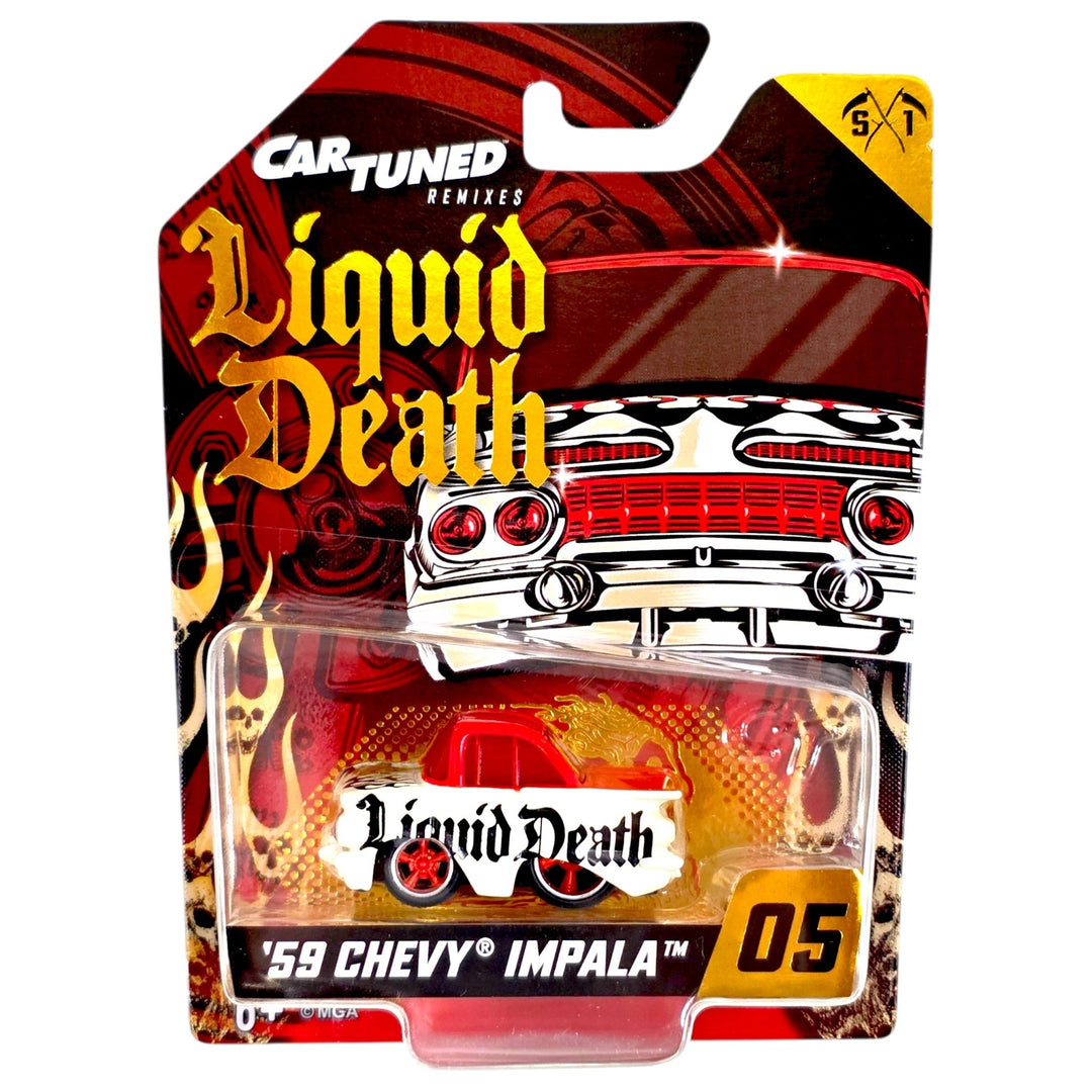 CarTuned x Liquid Death - '59 Chevy Impala - 2026 Remixes Series - Top CollectiblesDiecastMGA