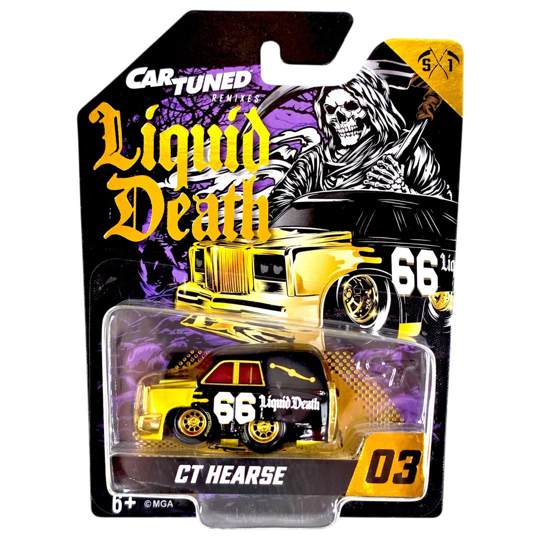 CarTuned x Liquid Death - CT Hearse - 2026 Remixes Series - Top CollectiblesDiecastMGA