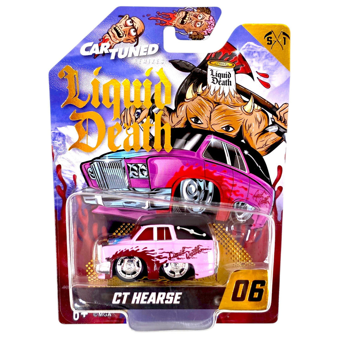 CarTuned x Liquid Death - CT Hearse - 2026 Remixes Series - Top CollectiblesDiecastMGA