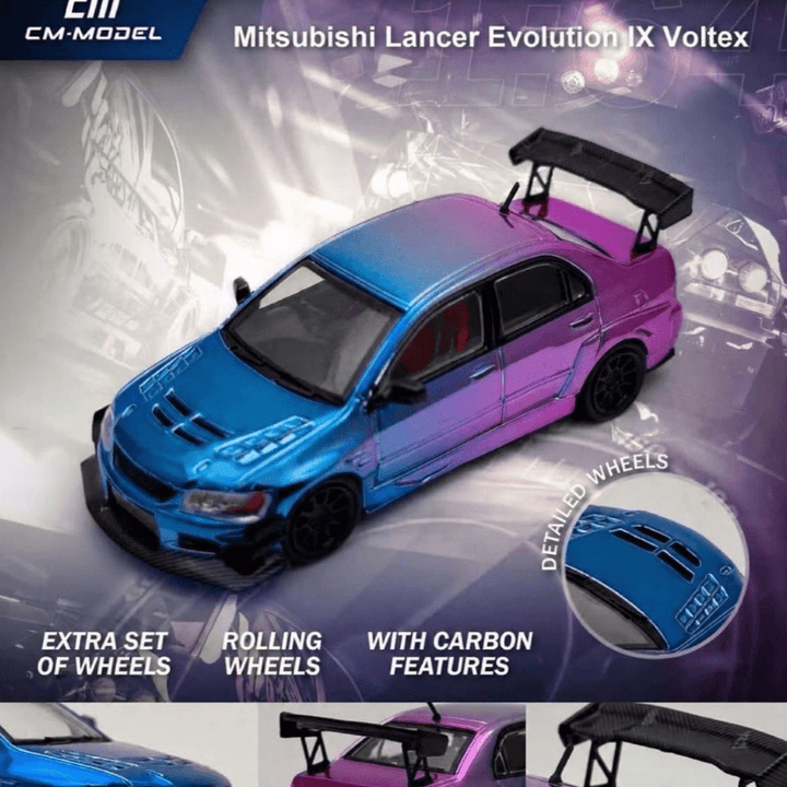 CM Model - Mitsubishi Lancer Evolution IX Voltex - Chameleon Chrome *Canadian Diecast Expo 2026 Exclusive* - Top CollectiblesDiecastCM Model