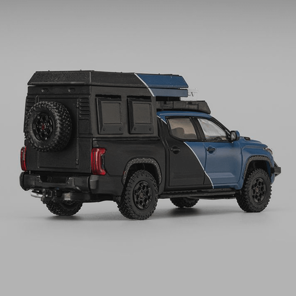 CM Model - Toyota Tundra Overload Camper - Black &amp; Blue - Top CollectiblesDiecastCM Model