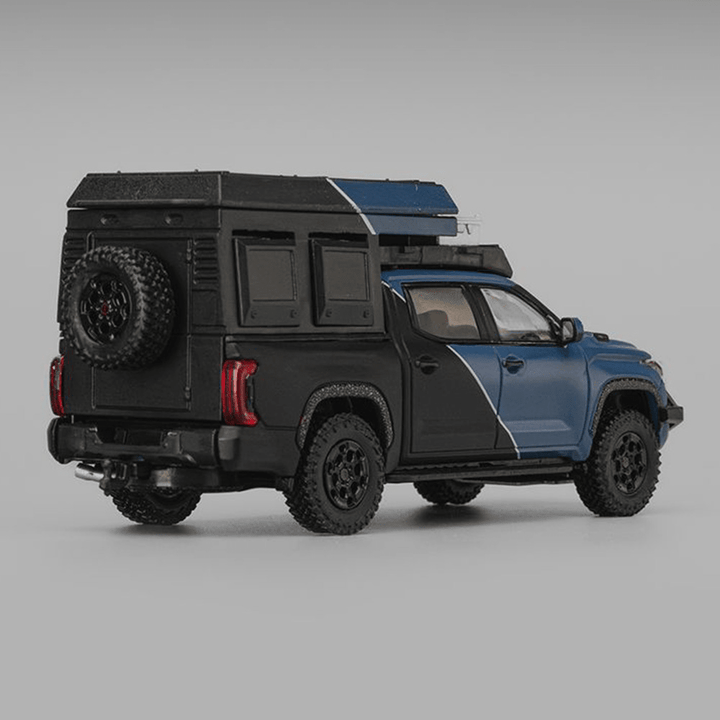 CM Model - Toyota Tundra Overload Camper - Black &amp; Blue - Top CollectiblesDiecastCM Model