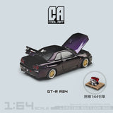 Cool Art - Nissan Skyline GT - R R34 w/ Engine Display - Midnight Purple - Top CollectiblesDiecastCool Art