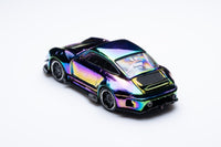 DCM x D.Bo - Porsche 911 (993) RWB Modified Ducktail - Chrome *Pre - Order* - Top CollectiblesDiecastDCM