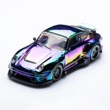 DCM x D.Bo - Porsche 911 (993) RWB Modified Ducktail - Chrome *Pre - Order* - Top CollectiblesDiecastDCM