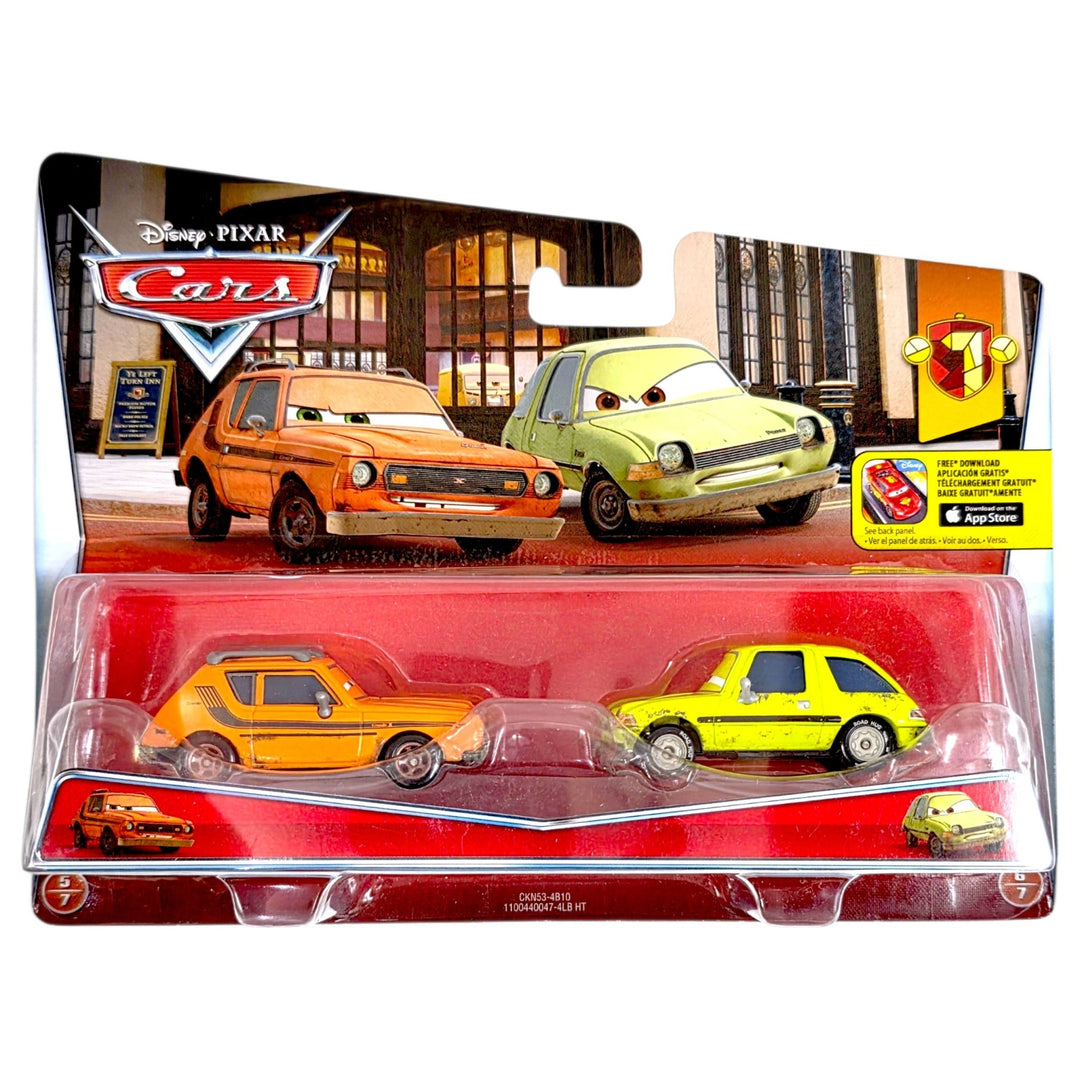 Disney Pixar - Acer in Trouble & Grem in Trouble & Lightning McQueen - 2015 Cars Ye Left Turn Inn 2-Pack - Top CollectiblesDiecastDisney Pixar