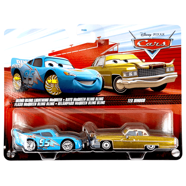 Disney Pixar - Bling Bling Lightning McQueen & Tex Dinoco - 2025 Cars 2 - Pack - Top CollectiblesDiecastDisney Pixar