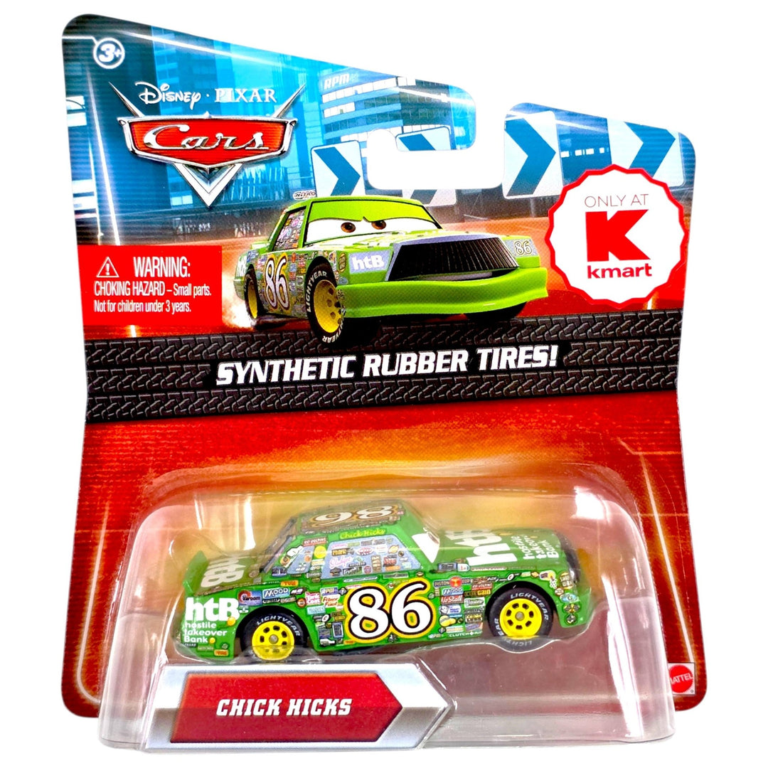 Disney Pixar - Chick Hicks - 2010 Cars Synthetic Rubber Tires ! Series *Kmart Exclusive* - Top CollectiblesDiecastDisney Pixar