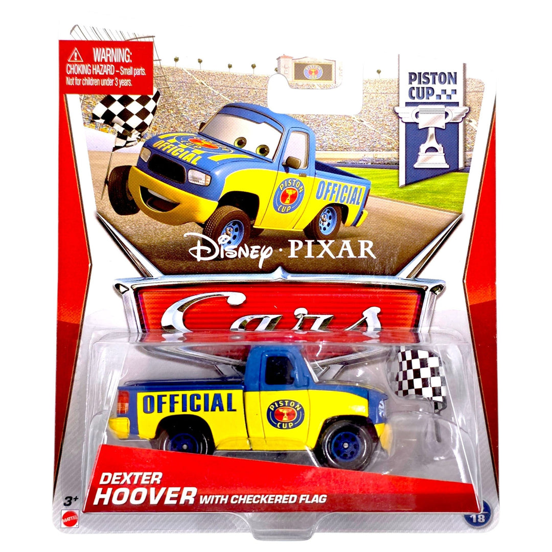 Disney Pixar - Dexter Hoover with Checkered Flag - 2012 Cars Piston Cup Series - Top CollectiblesDiecastDisney Pixar