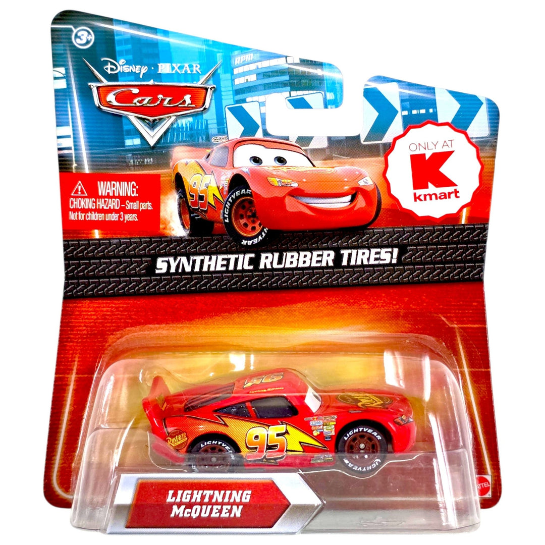Disney Pixar - Lightning McQueen - 2010 Cars Synthetic Rubber Tires ! Series *Kmart Exclusive* - Top CollectiblesDiecastDisney Pixar