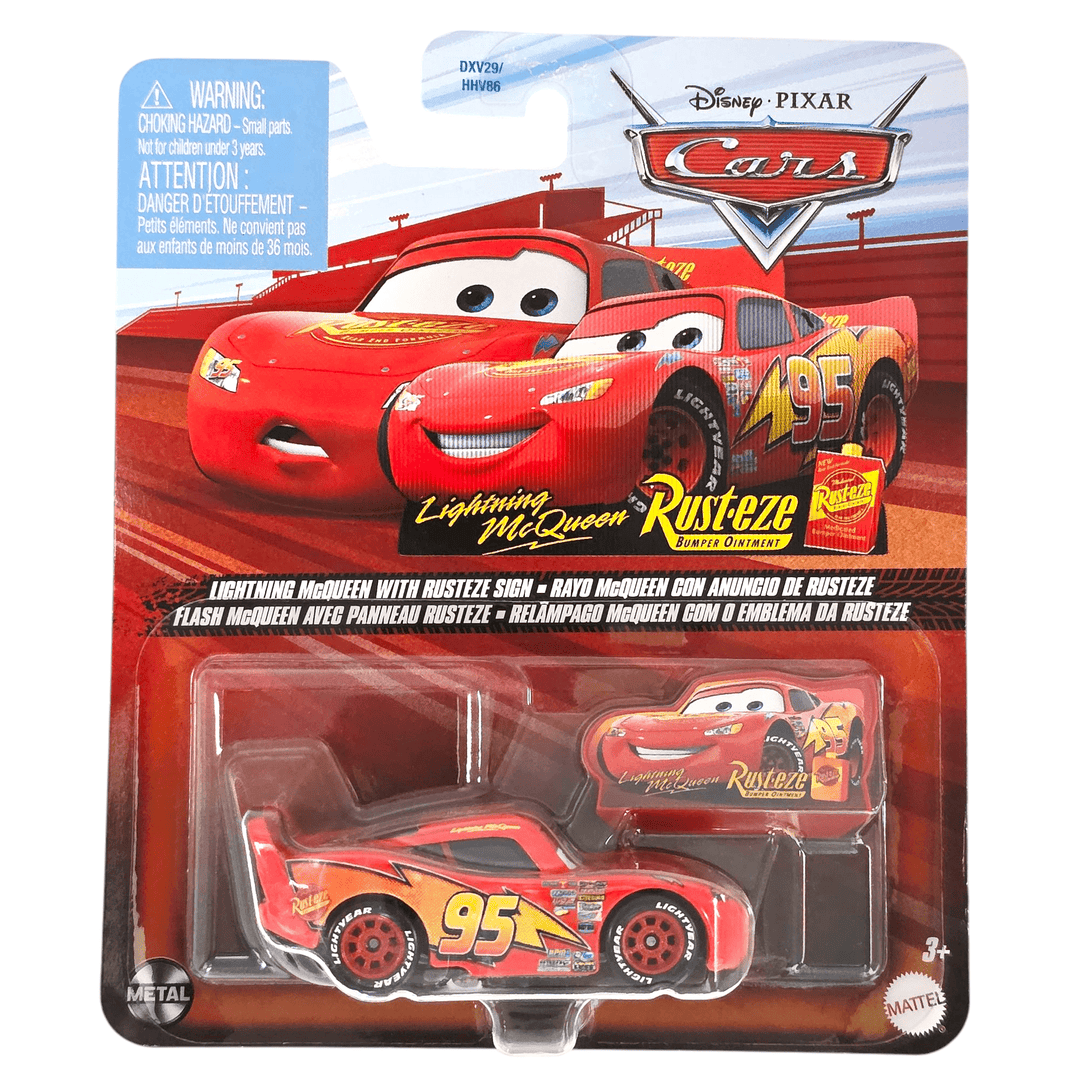 Disney Pixar - Lightning McQueen with Rusteze Sign - 2025 Cars Series - Top CollectiblesDiecastDisney Pixar
