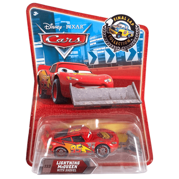 Disney Pixar - Lightning McQueen with Shovel - 2009 Cars Final Lap Collection Series - Top CollectiblesDiecastDisney Pixar