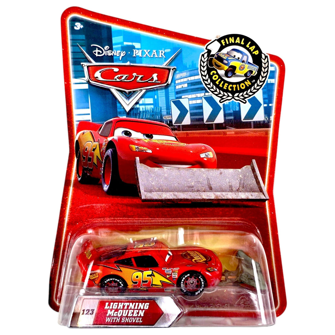 Disney Pixar - Lightning McQueen with Shovel - 2010 Cars Final Lap Collection Series - Top CollectiblesDiecastDisney Pixar