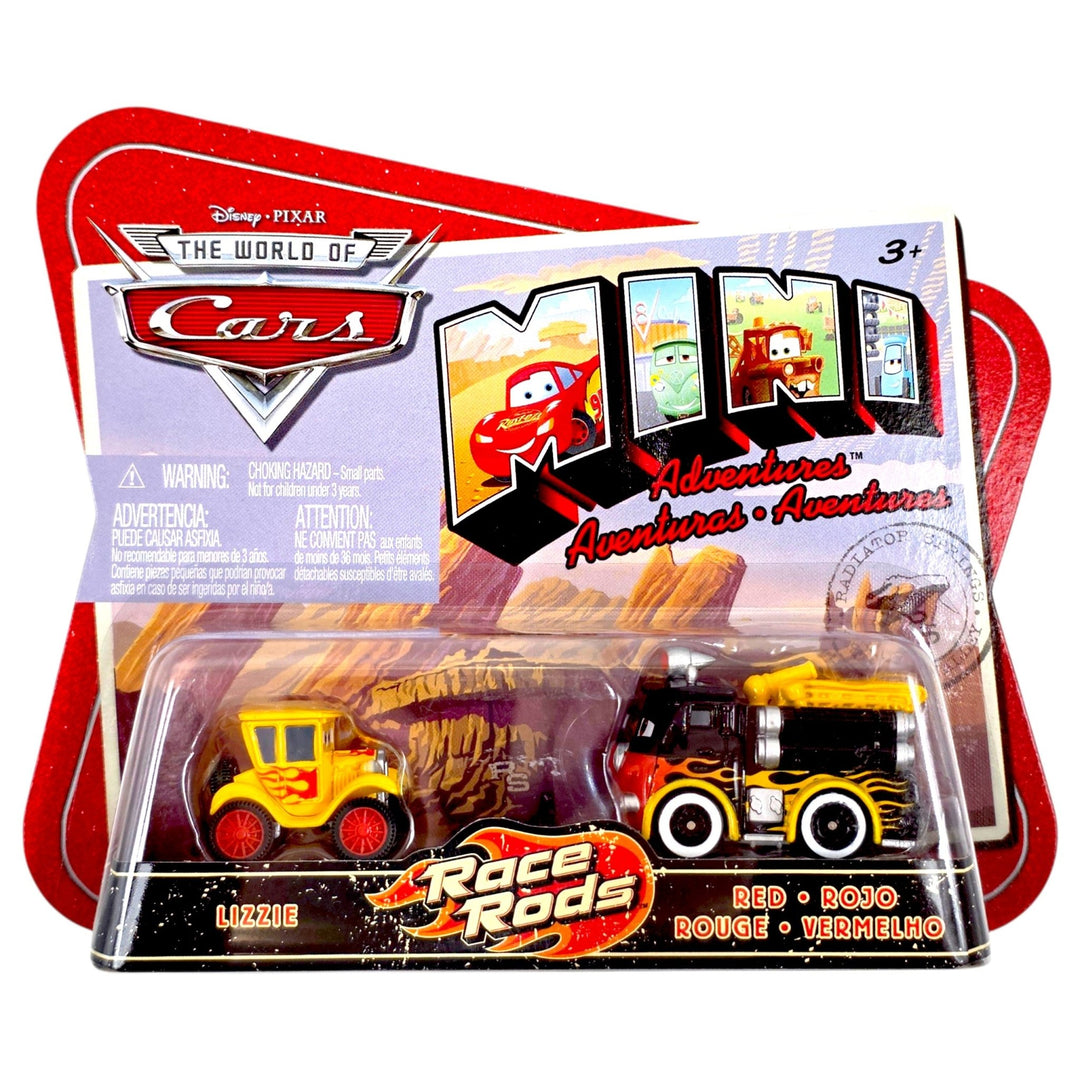 Disney Pixar - Lizzie &amp; Red - 2009 Cars Mini Adventures Race Rods Series - Top CollectiblesDiecastDisney Pixar