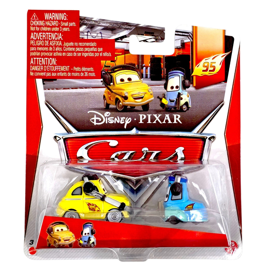 Disney Pixar - Race Team Luigi &amp; Guide with Headsets - 2014 Cars Pit Crew Series - Top CollectiblesDiecastDisney Pixar