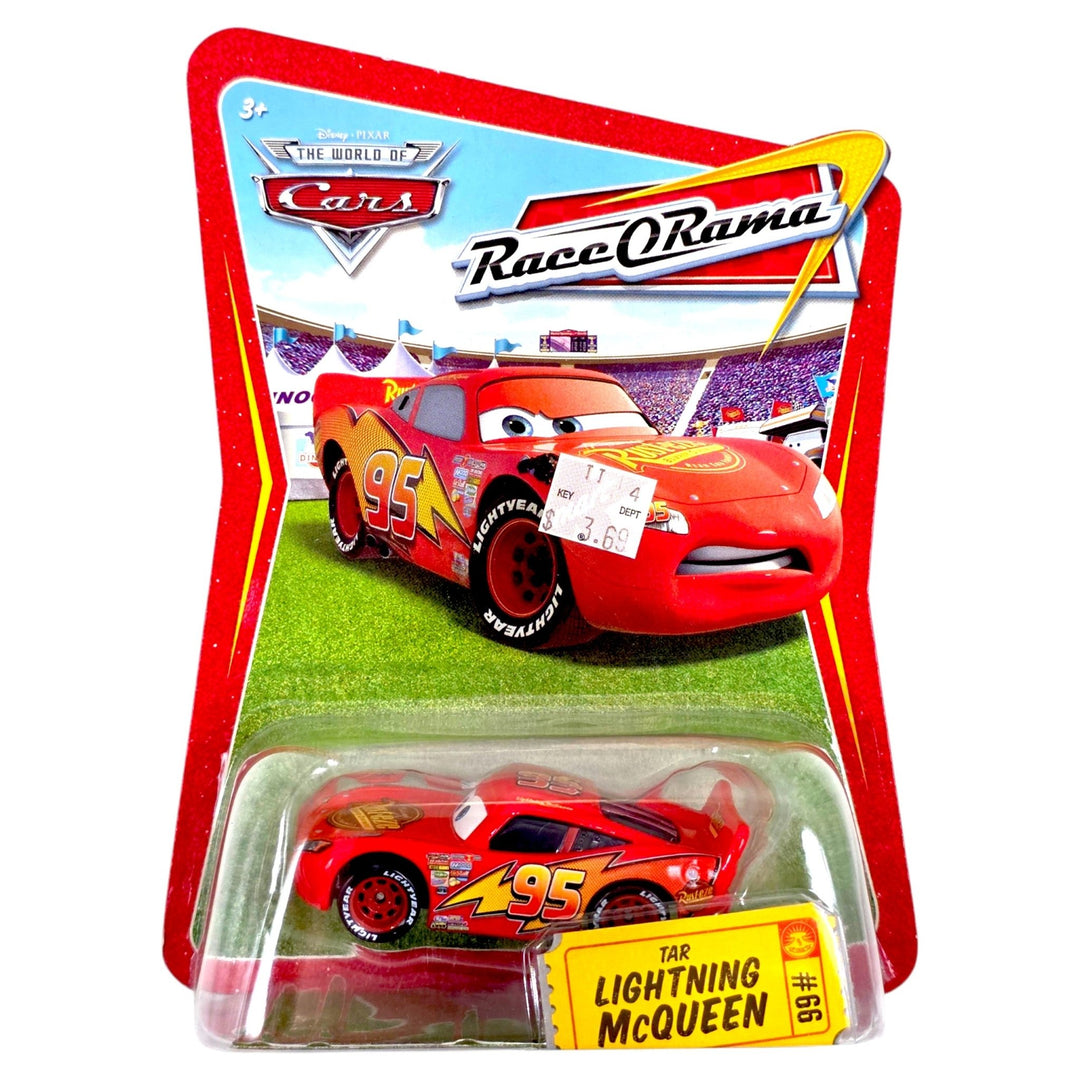 Disney Pixar - Tar Lightning McQueen - 2008 Cars Race O Rama Series - Top CollectiblesDiecastDisney Pixar