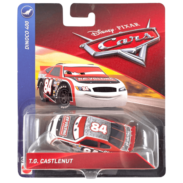 Disney Pixar - T.G. Castlenut - 2018 Cars Dinoco 400 Series - Top CollectiblesDiecastDisney Pixar