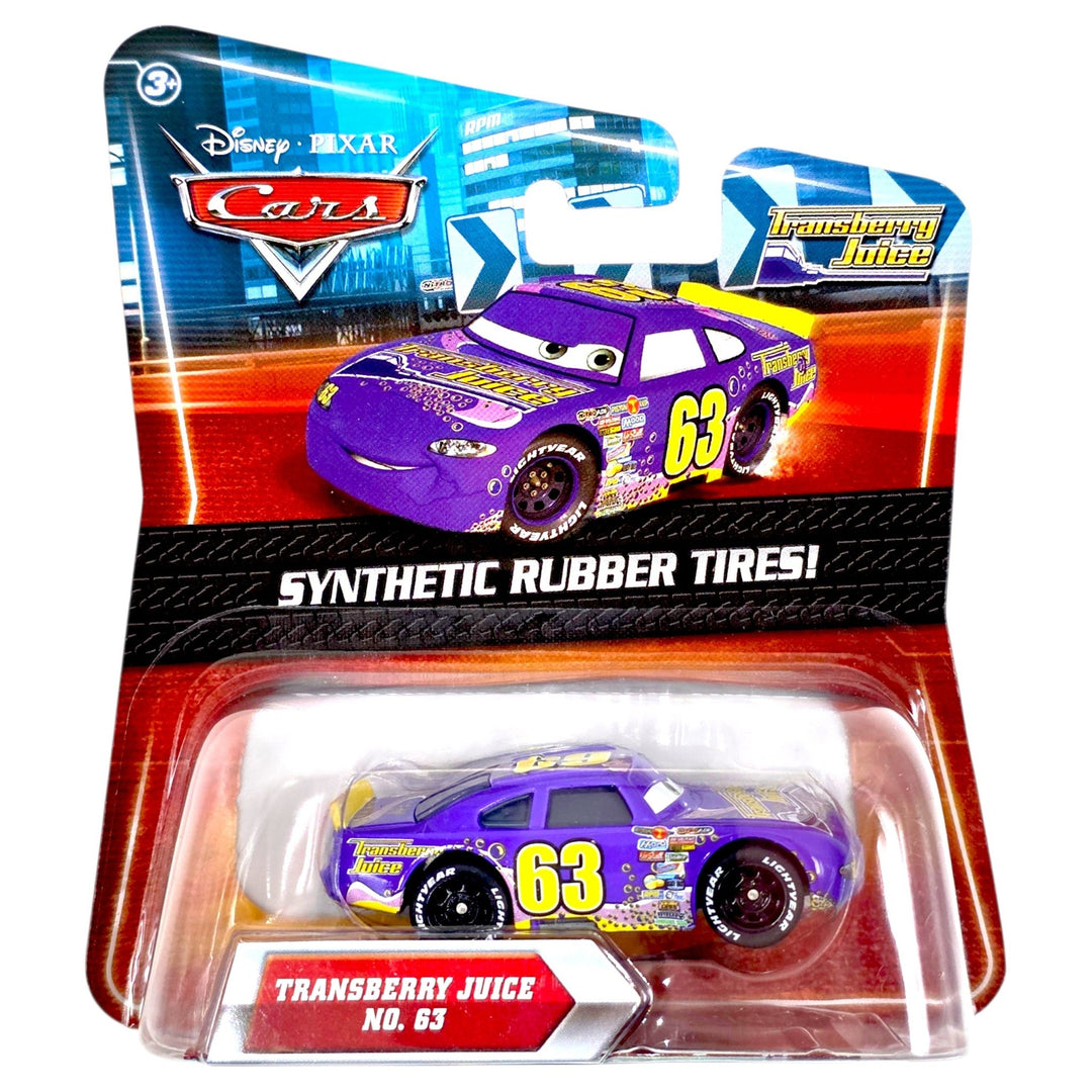 Disney Pixar - Transberry Juice No.63 - 2009 Cars Synthetic Rubber Tires ! Series *Kmart Exclusive* - Top CollectiblesDiecastDisney Pixar