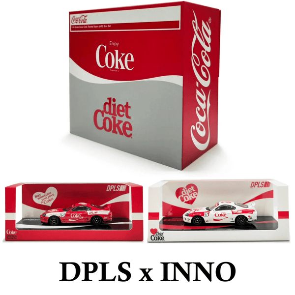 DPLS x INNO64 - Toyota Supra (A80) "Coca - Cola" 2 - Cars Box Set *Hong Kong ToyCar Salon 2025 Exclusive Model* - Top CollectiblesDiecastINNO64