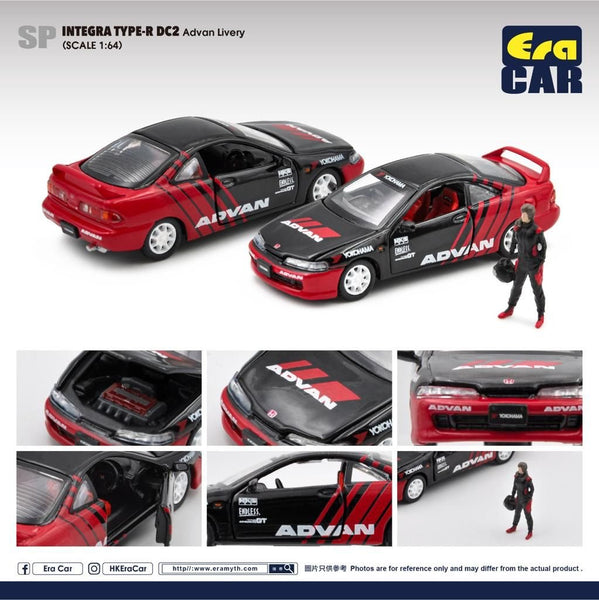 Era Car - Honda Integra Type R DC2 - Advan Livery w/ Figure - Top CollectiblesDiecastEra Car