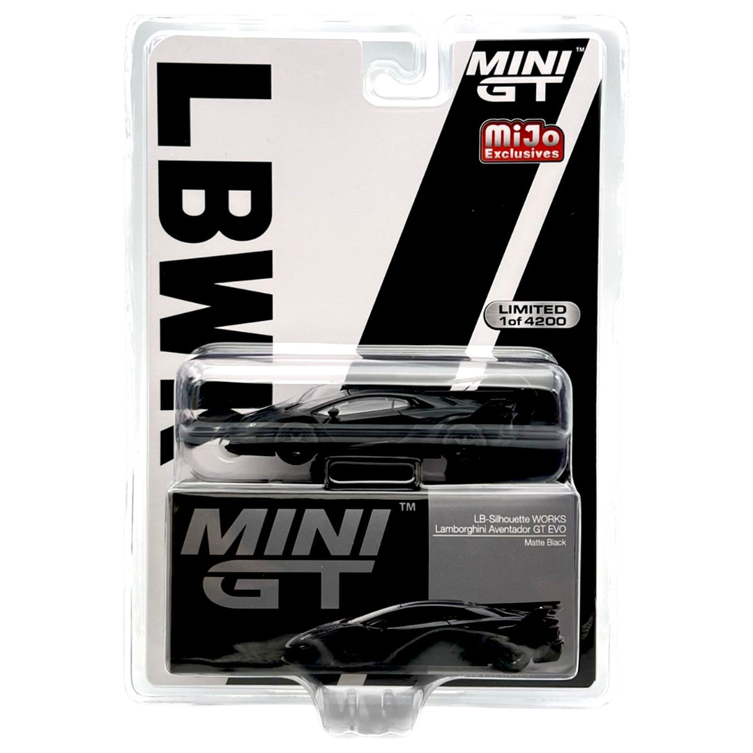 Mini GT - LB-Silhouette Works Lamborghini Aventador GT EVO - Matte Black