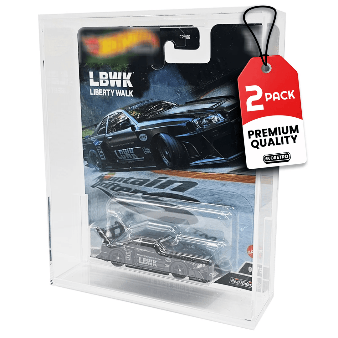 EvoRetro - 2-Pack Acrylic Protector Case for Hot Wheels Premium - Top CollectiblesAccessoryEvo Retro