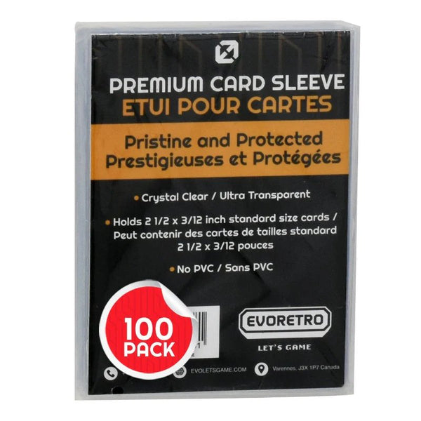 EvoRetro - Card Protector Soft Card Sleeves - Pack of 100 Top Collectibles EvoRetro - Card Protector Soft Card Sleeves - Pack of 100 Top Collectibles
