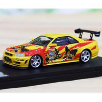 Fast Speed - Nissan Skyline GT - R (R34) Z - Tune "Need For Speed SRS Yellow" - Top CollectiblesDiecastFast Speed