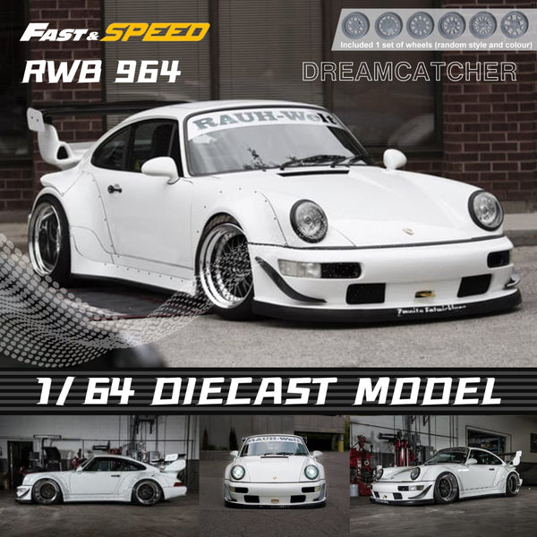 Fast Speed - Porsche 911 (964) RWB "Dreamcatcher" w/ Extra Set of Wheels *Pre - Order* - Top CollectiblesDiecastFast Speed