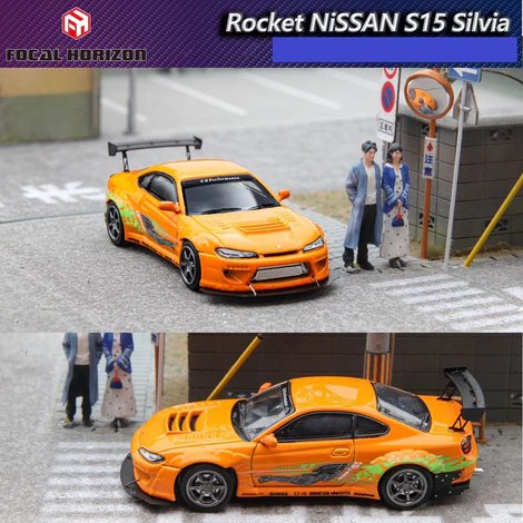 Focal Horizon - Pandem Rocket Bunny Nissan Silvia S15 - Orange "Fast & Furious" - Top CollectiblesDiecastFocal Horizon