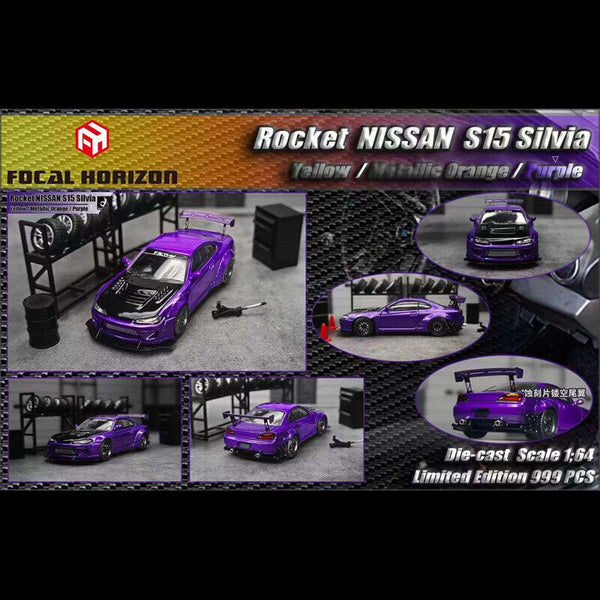 Focal Horizon - Pandem Rocket Bunny Nissan Silvia S15 - Purple - Top CollectiblesDiecastFocal Horizon