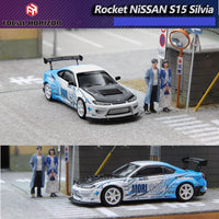 Focal Horizon - Pandem Rocket Bunny Nissan Silvia S15 - White - Blue - Top CollectiblesDiecastFocal Horizon