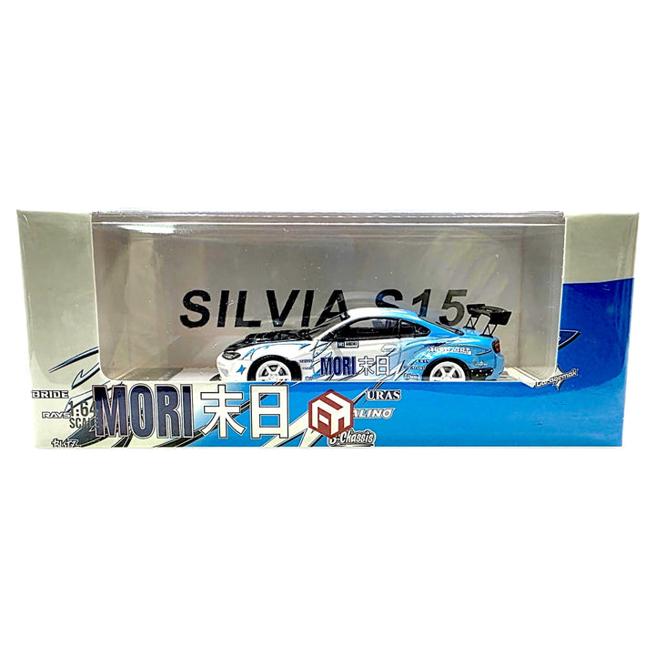 Focal Horizon - Pandem Rocket Bunny Nissan Silvia S15 - White - Blue - Top CollectiblesDiecastFocal Horizon