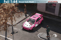 Fuji - Honda Civic EG6 Pandem / Rocket Bunny "Hello Kitty" w/ Bear Figure - Top CollectiblesDiecastFuji