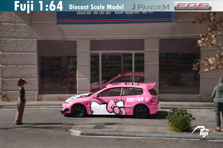 Fuji - Honda Civic EG6 Pandem / Rocket Bunny "Hello Kitty" - Top CollectiblesDiecastFuji