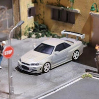 Fuji - Nissan Skyline R34 - Pearl White - Top CollectiblesDiecastFuji