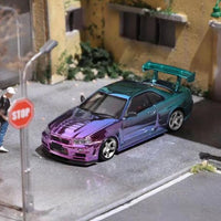 Fuji - Nissan Skyline R34 - Purple Blue Gradient - Top CollectiblesDiecastFuji